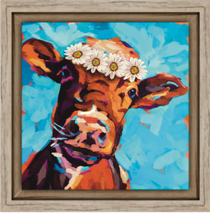 Daisy the Cow Framed Canvas
