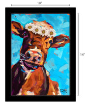 Load image into Gallery viewer, Daisy the Cow Framed Canvas