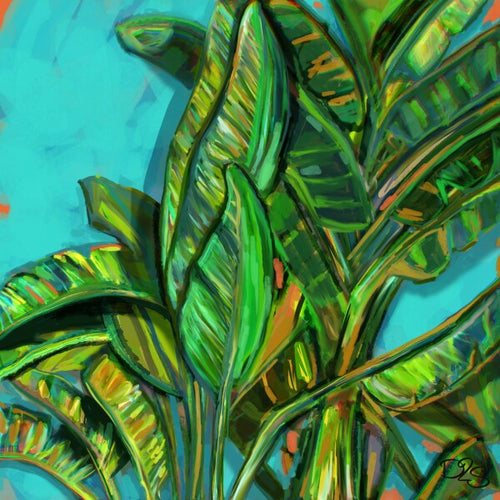 Tropical Palms Passepartout 8x8