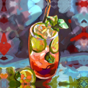 Raspberry Mojito Canvas