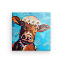 Load image into Gallery viewer, Daisy the Cow Canvas 8&quot; x 8&quot;