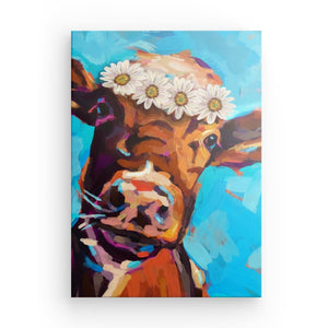 Daisy the Cow Canvas 8" x 8"